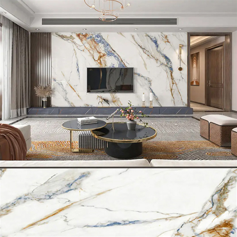 1220×2800mm UV-gecoate PVC-marmeren plaat voor meubels en kasten Lichtgewicht en duurzame decoratie Gelamineerd kunststof wandpaneel