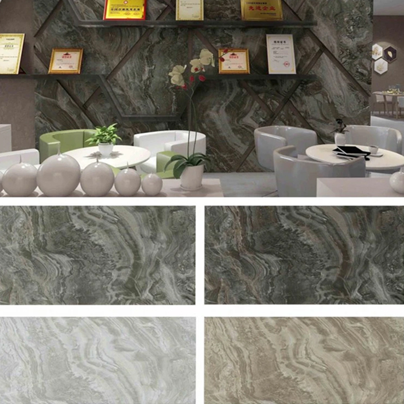 1220×2800mm UV-gecoate PVC-marmeren plaat voor meubels en kasten Lichtgewicht en duurzame decoratie Gelamineerd kunststof wandpaneel