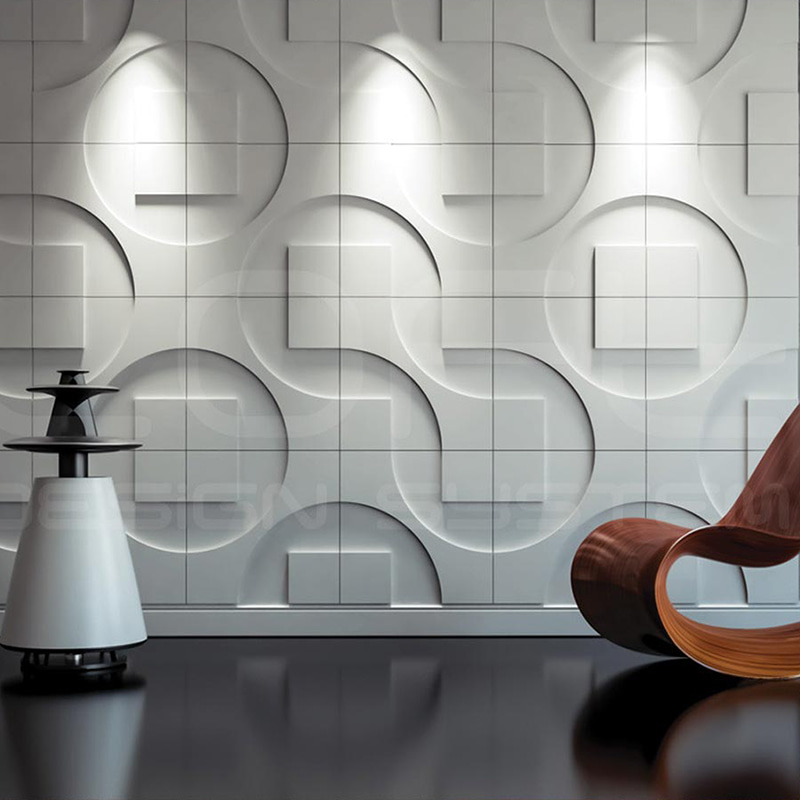 Pared 3D-wandpanelen Behang Wandcoatings voor huisdecoratie Binnenpaneel De Pvc Moderne geometrische villa