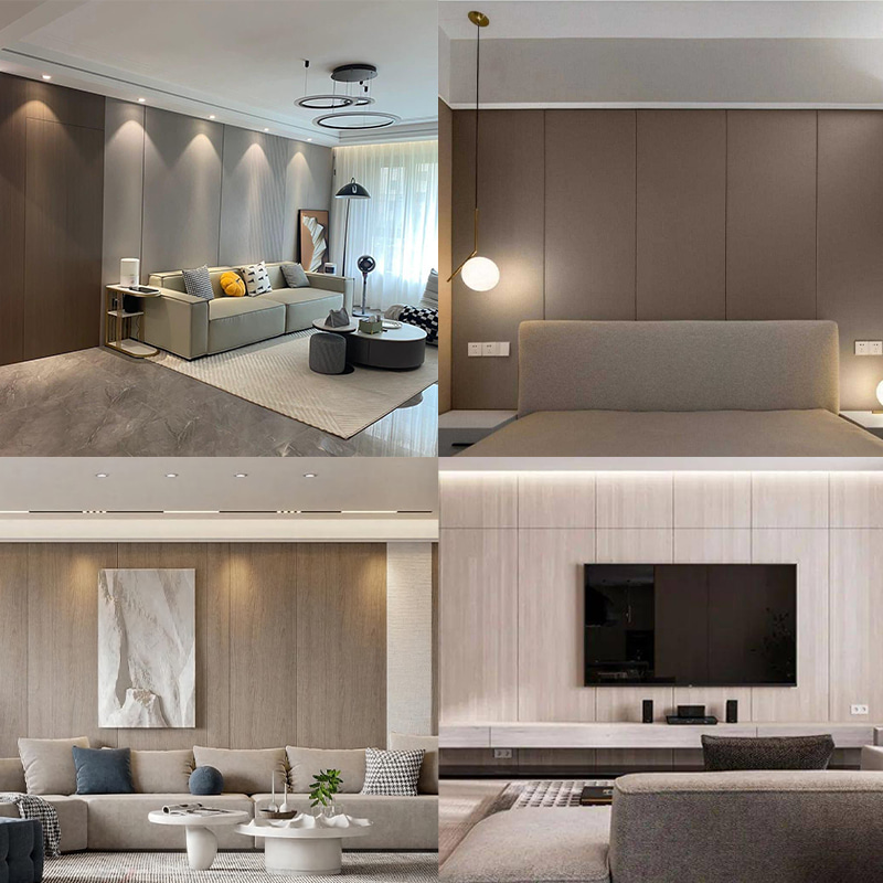 1220×2440mm Eco-vriendelijke PVC Houtfineer Graan Decoratieve wandpanelen voor binnenmuurbekleding Waterdicht Krasbestendig Eenvoudig te installeren