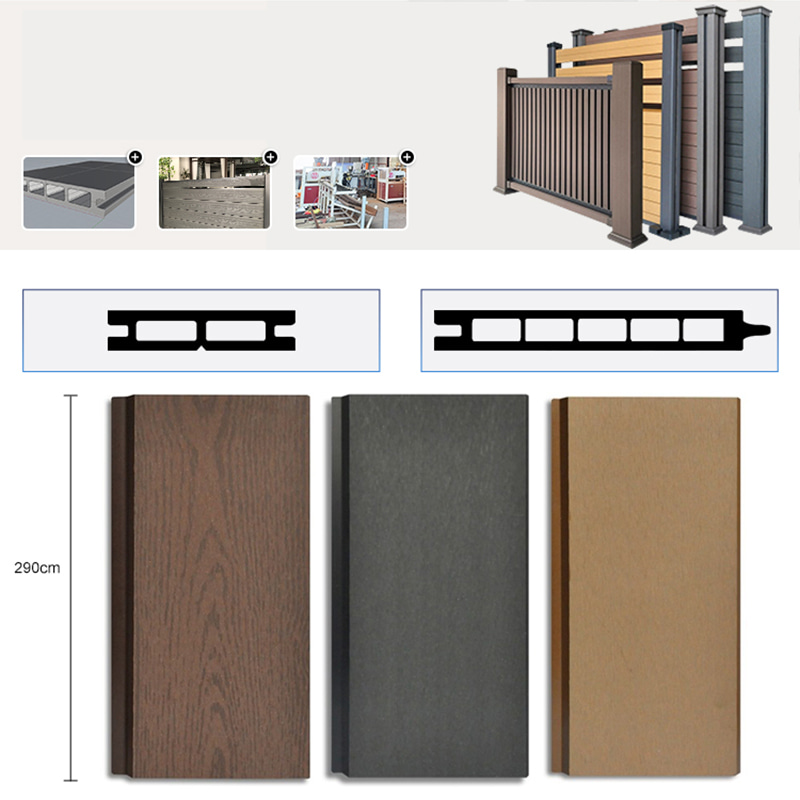 Co-extrusie Decoratief hekwerk Weerbestendig WPC-composiet Privacy Tuinhek Zonbestendig Slijtvast Anti-termiet Eenvoudig te installeren