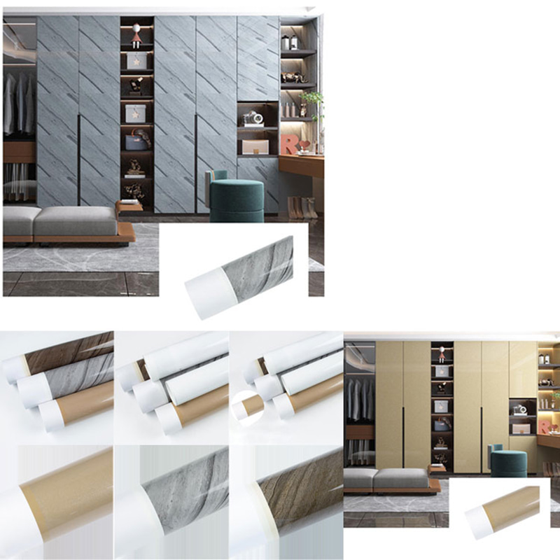 Gouden hete stempelen marmeren warmteoverdracht film PVC meubilair decor film vacuüm persfolie voor deur voor wandpaneel WPC UV-plaat