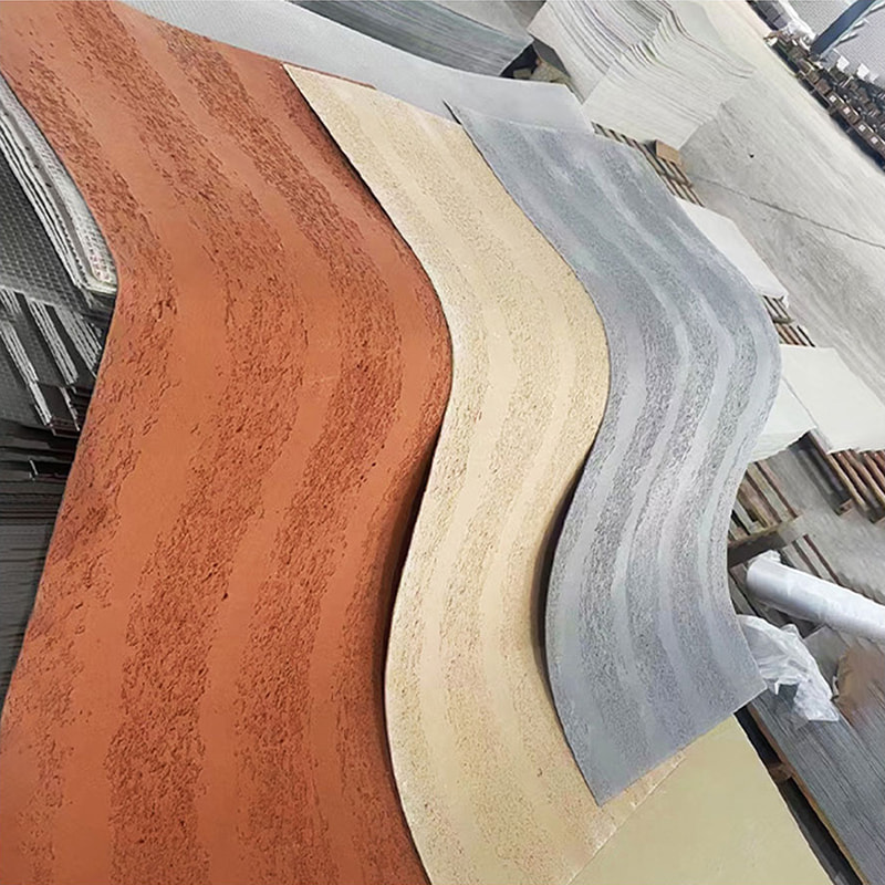 Modern design Vuurvaste lichtgewicht wandpanelen Nieuw materiaal Zachte stenen bekleding Flexibele MCM-tegels Lineaire stenen wandbekleding