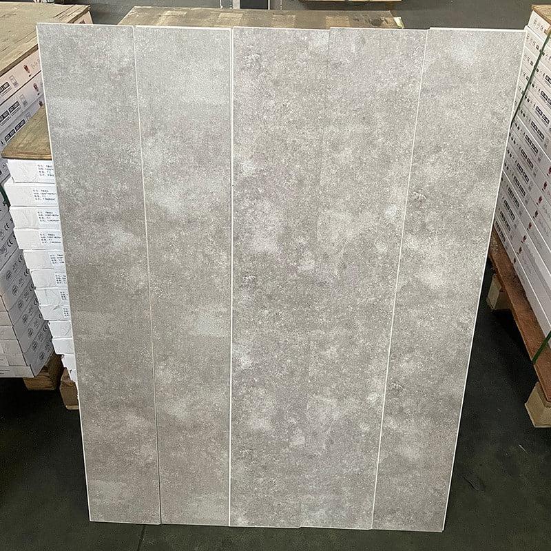 Wit en zwart marmer Houten korrel Stijve kern Interlock Click Lock Vinyl plankenvloer Piso PVC interieur Click Piso SPC-vloeren