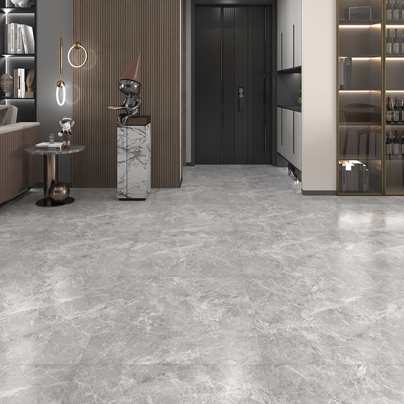 Wit en zwart marmer Houten korrel Stijve kern Interlock Click Lock Vinyl plankenvloer Piso PVC interieur Click Piso SPC-vloeren