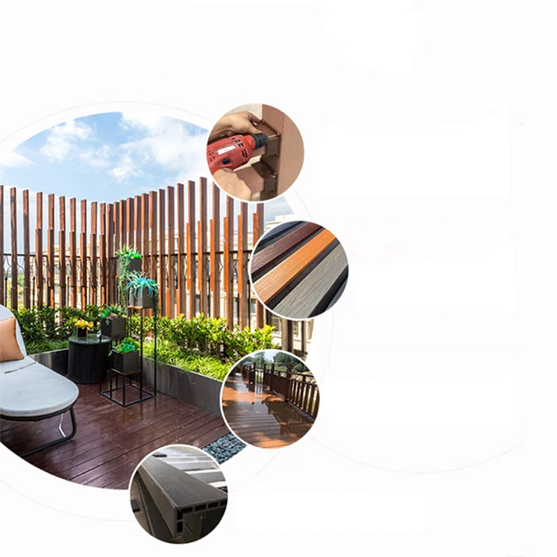 Klik op doe-het-zelf-vloer buiten waterdichte WPC-patio composiet samengestelde vloeren in elkaar grijpende terrasplanken