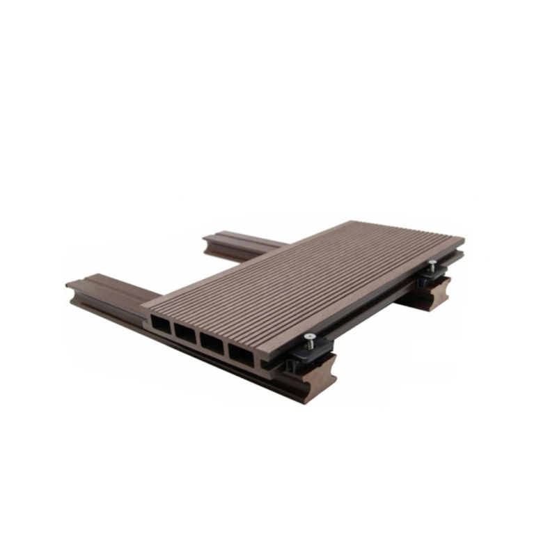 Klik op doe-het-zelf-vloer buiten waterdichte WPC-patio composiet samengestelde vloeren in elkaar grijpende terrasplanken